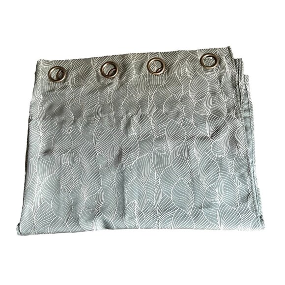 At Home Baby Blue Etched Grommet Curtain Panels Light Blue Shimmery 84" x 32" - Picture 1 of 7